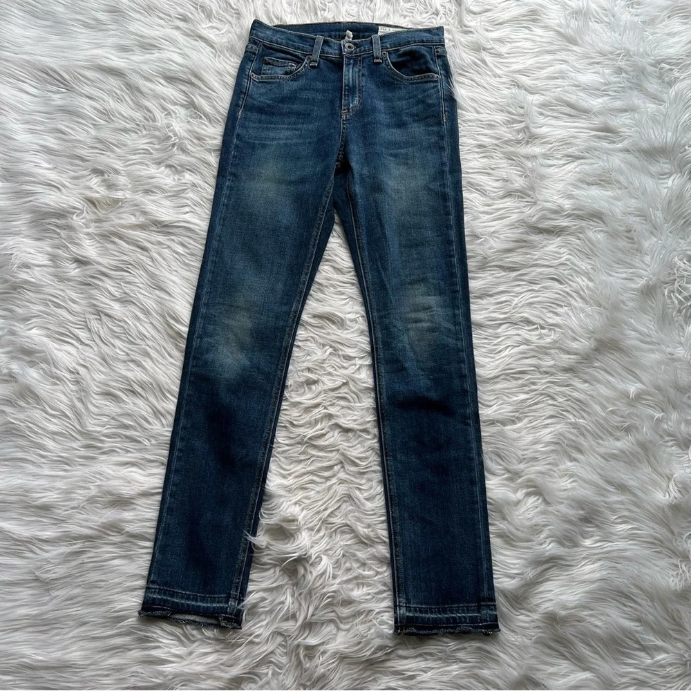 Rag & Bone 10” Dre Boyfriend Jeans Bainbridge Denim Women’s Casual 25 - Picture 3 of 12